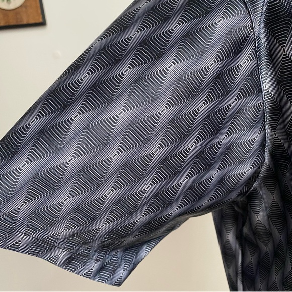 Vintage 90s Geometric Metallic Button Up Shirt - Picture 3 of 15